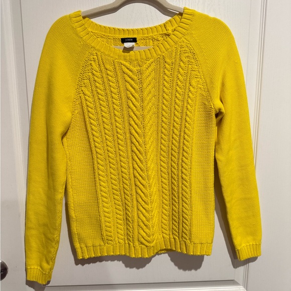 J. Crew Sweaters - J. Crew Bright Yellow Cable Knit Sweater